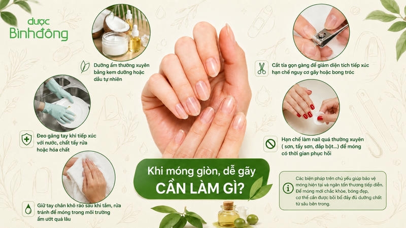 Móng tay, dễ gãy nên làm gì