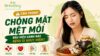 Thumbnail chóng mặt, mệt mỏi: người ôm đầu và biểu tượng thiếu máu, tim mạch, tiền đình, cột sống cổ.