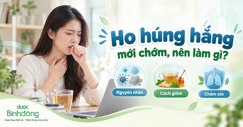 Thumbnail ho húng hắng: người phụ nữ ho nhẹ, kèm ba mục nguyên nhân, cách giảm và chăm sóc.