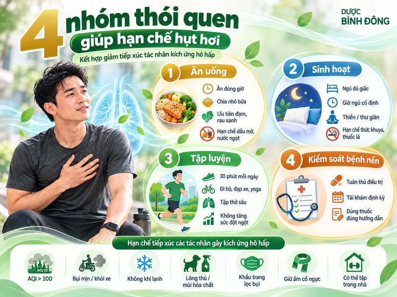 Duy trì thói quen phù hợp và chủ động tránh tác nhân kích ứng giúp hỗ trợ hô hấp ổn định lâu dài.