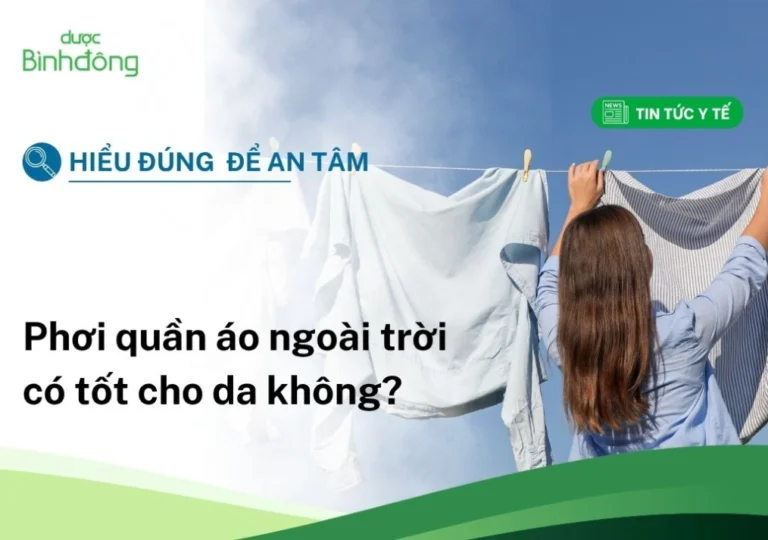 Phơi quần áo ngoài trời