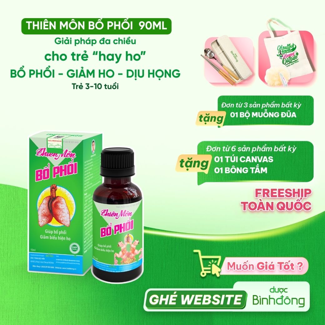 Thiên Môn Bổ Phổi – Dược Bình Đông (chai 90ml) – Trẻ em