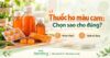 Thumbnail thuốc ho màu cam với chai siro, viên ngậm và gói thuốc màu cam, kèm hướng dẫn nhận diện nhóm thuốc và cách sử dụng.