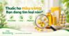 Thumbnail “Thuốc ho màu vàng: Bạn đang tìm loại nào?”, với viên thuốc vàng, chai siro và kính lúp.