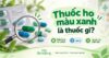 Thumbnail thuốc ho màu xanh với viên thuốc, kính lúp và ba mục hướng dẫn nhận diện sản phẩm.