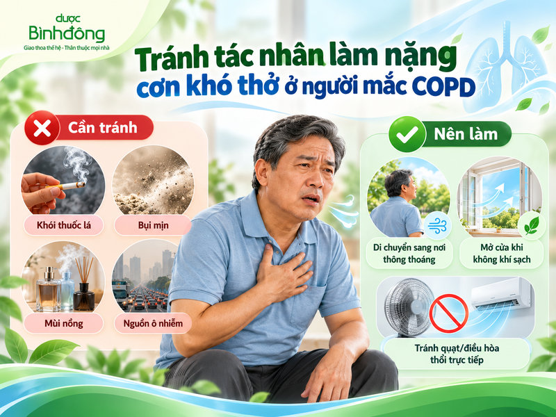 Khói thuốc, bụi mịn, mùi nồng và nguồn ô nhiễm bên cạnh gợi ý chọn nơi thông thoáng