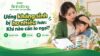 Thumbnail người mẹ chăm sóc trẻ đang ho bên cạnh đơn thuốc và kháng sinh, kèm thông tin nguyên nhân, dấu hiệu và cách giảm ho.
