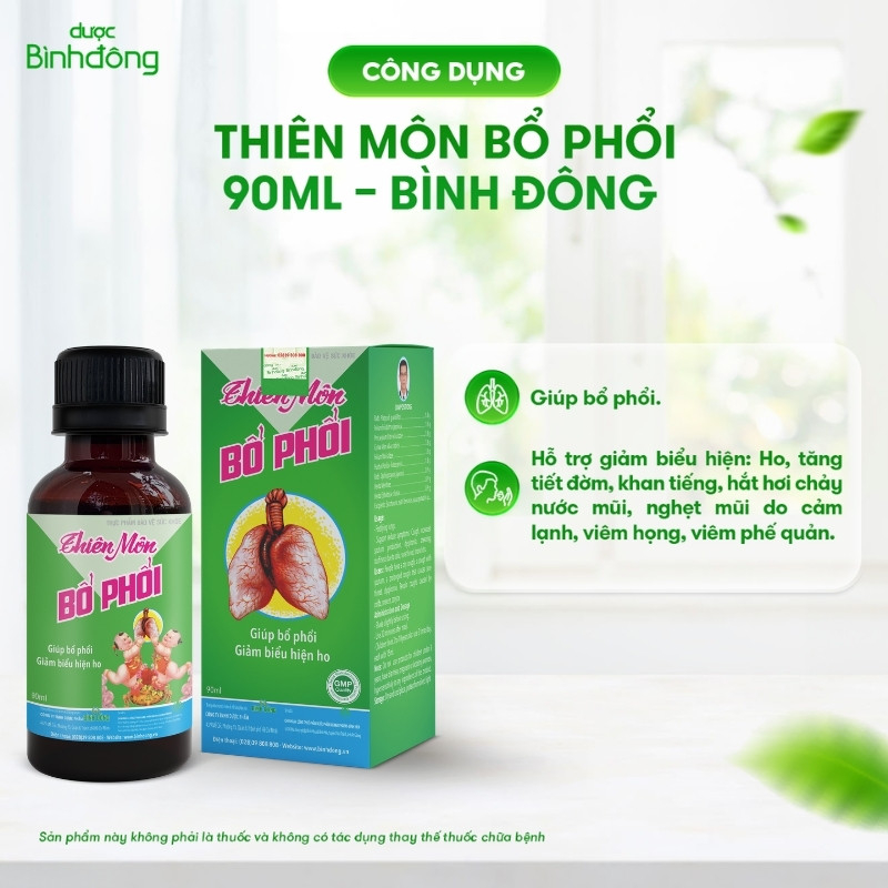 Thiên Môn Bổ Phổi – Dược Bình Đông (chai 90ml) – Trẻ em