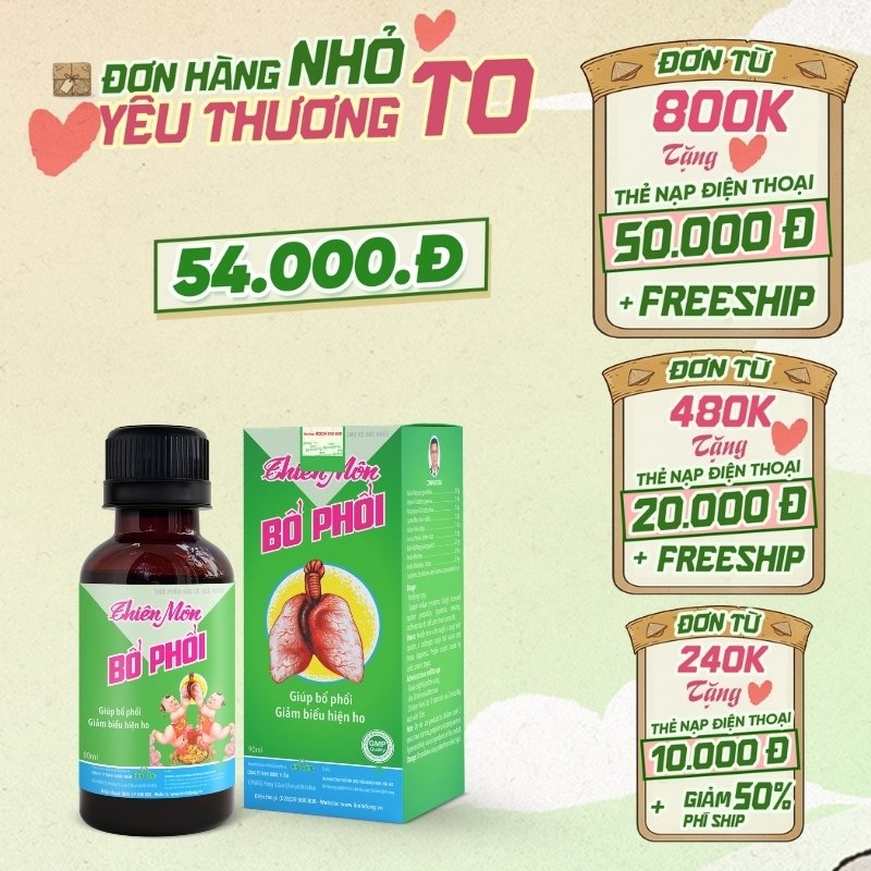 Thiên Môn Bổ Phổi – Dược Bình Đông (chai 90ml) – Trẻ em