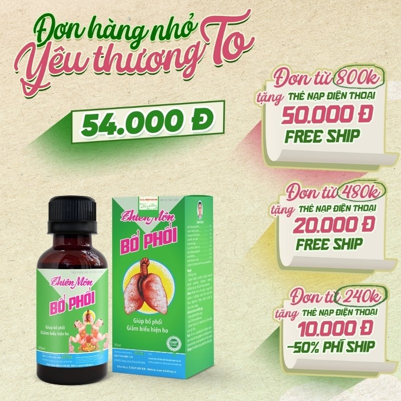 Thiên Môn Bổ Phổi – Dược Bình Đông (chai 90ml) – Trẻ em