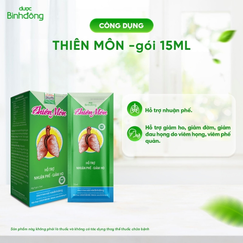 Thiên Môn – Dược Bình Đông – gói 15ml (Hộp 9 gói x 15ml/gói)