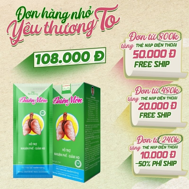 Thiên Môn – Dược Bình Đông – gói 15ml (Hộp 9 gói x 15ml/gói)