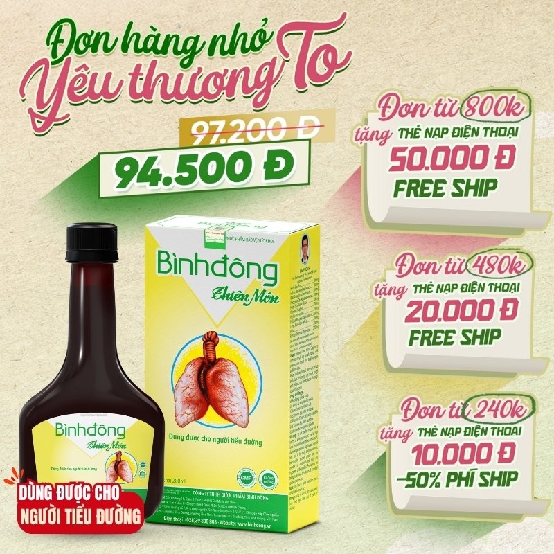 BÌNH ĐÔNG THIÊN MÔN – Dược Bình Đông (chai 280ml) – KHÔNG ĐƯỜNG