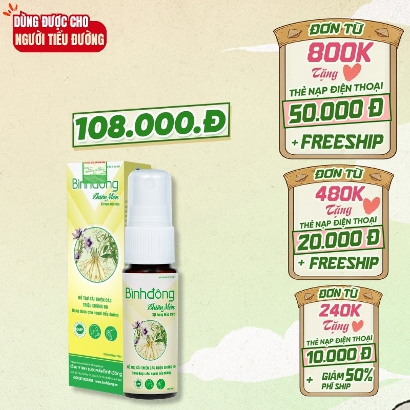 Bình Đông Thiên Môn – Xịt họng thảo mộc