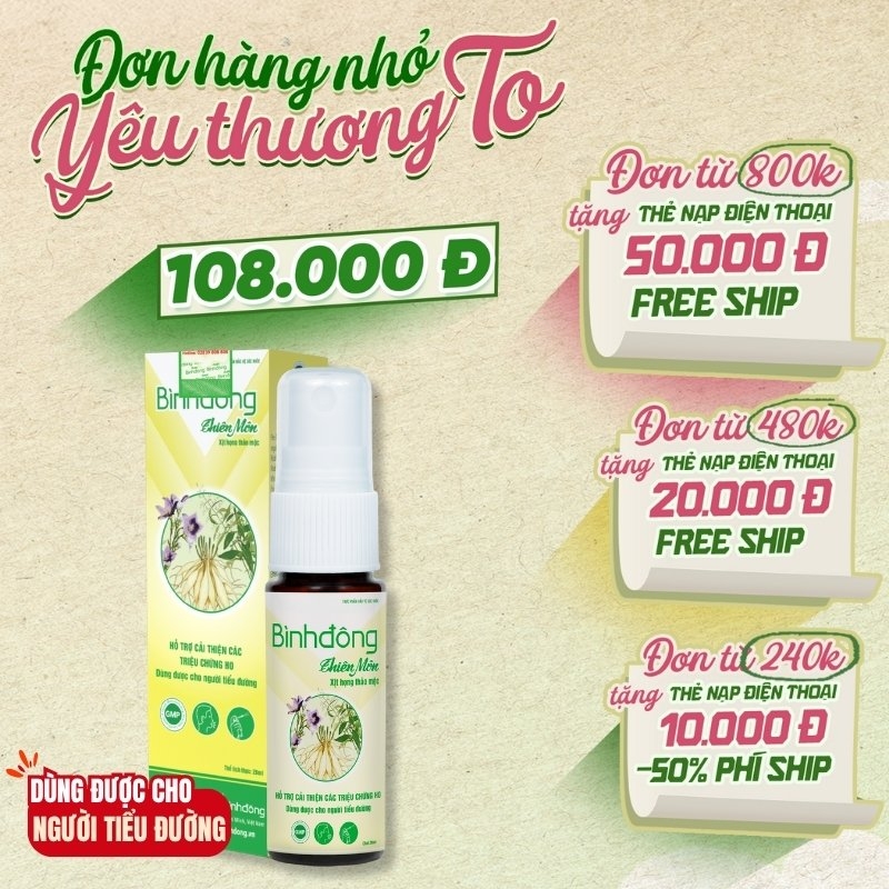 Bình Đông Thiên Môn – Xịt họng thảo mộc