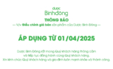DBĐ | THÔNG BÁO | ĐIỀU CHỈNH GIÁ SẢN PHẨM DƯỢC BÌNH ĐÔNG từ ngày 01/04/2025