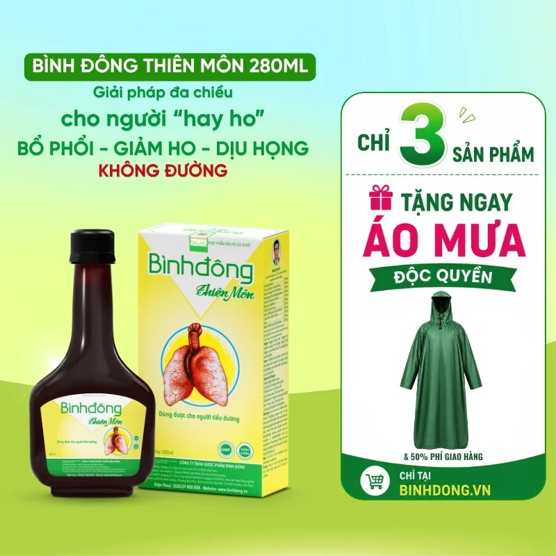 BÌNH ĐÔNG THIÊN MÔN – Dược Bình Đông (chai 280ml) – KHÔNG ĐƯỜNG