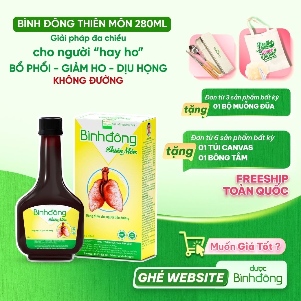 BÌNH ĐÔNG THIÊN MÔN – Dược Bình Đông (chai 280ml) – KHÔNG ĐƯỜNG