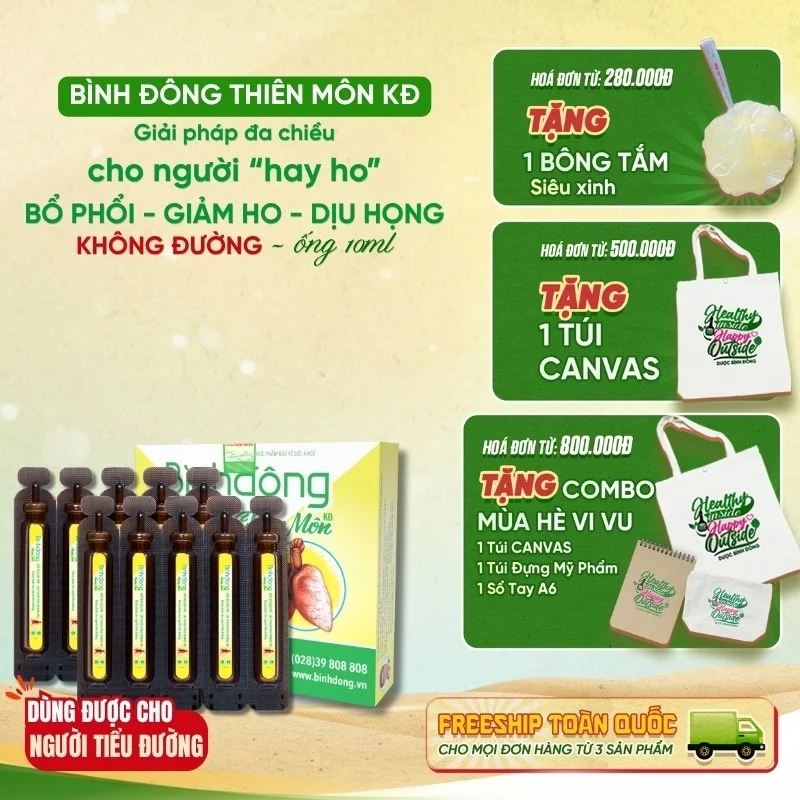 Bình Đông Thiên Môn KĐ (Hộp 10 ống x 10ml/ống)