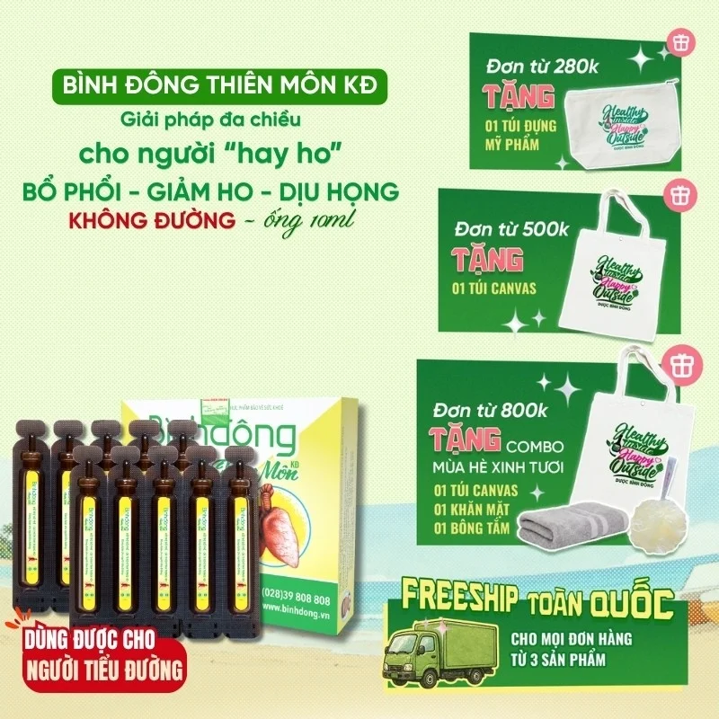 Bình Đông Thiên Môn KĐ (Hộp 10 ống x 10ml/ống)