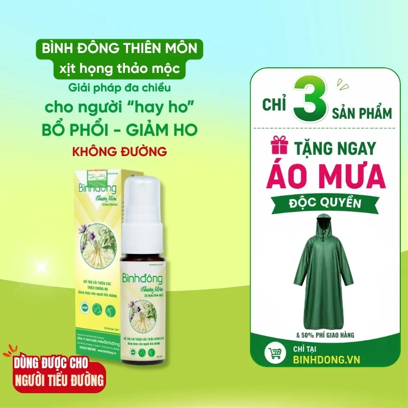 Bình Đông Thiên Môn – Xịt họng thảo mộc