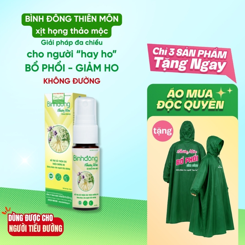 Bình Đông Thiên Môn – Xịt họng thảo mộc