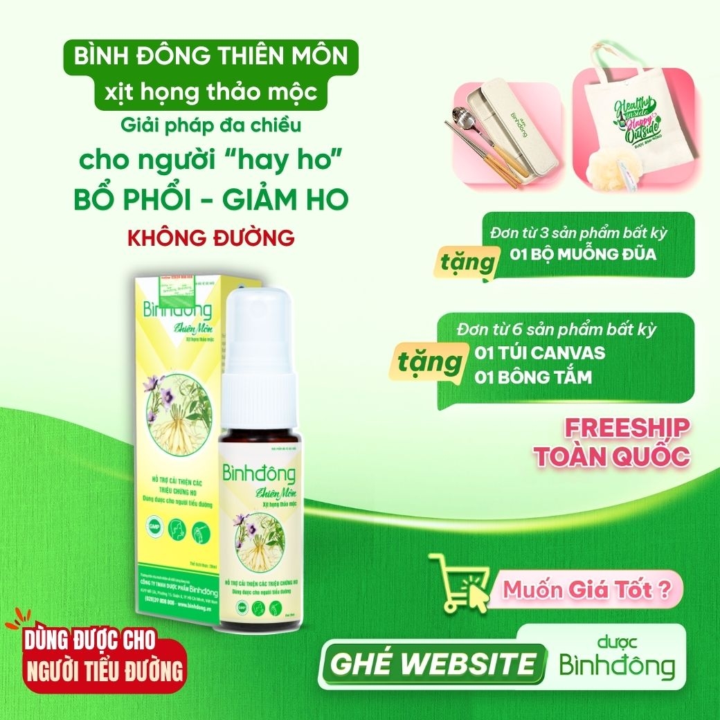 Bình Đông Thiên Môn – Xịt họng thảo mộc