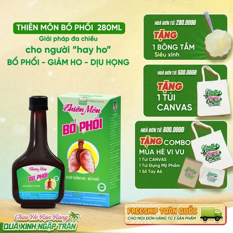 Thiên Môn Bổ Phổi – Dược Bình Đông (chai 280ml)