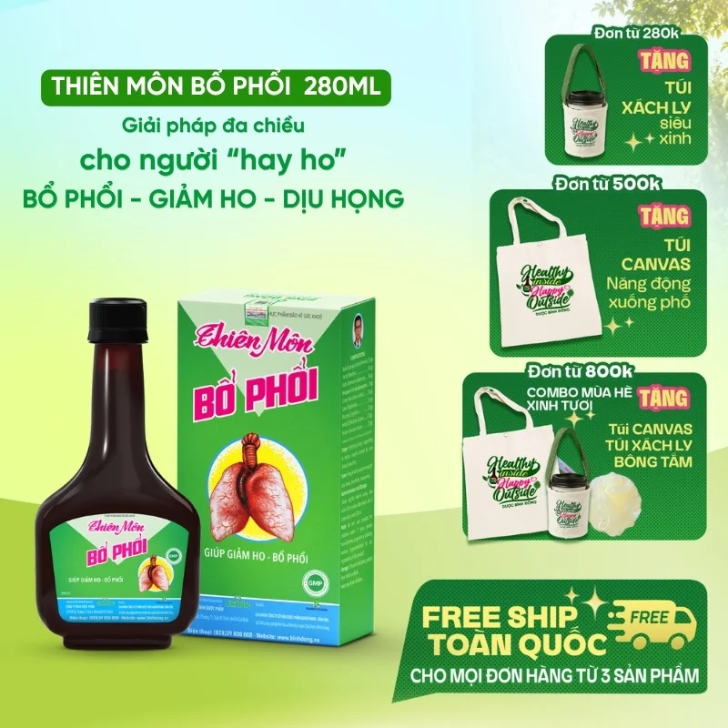 Thiên Môn Bổ Phổi – Dược Bình Đông (chai 280ml)