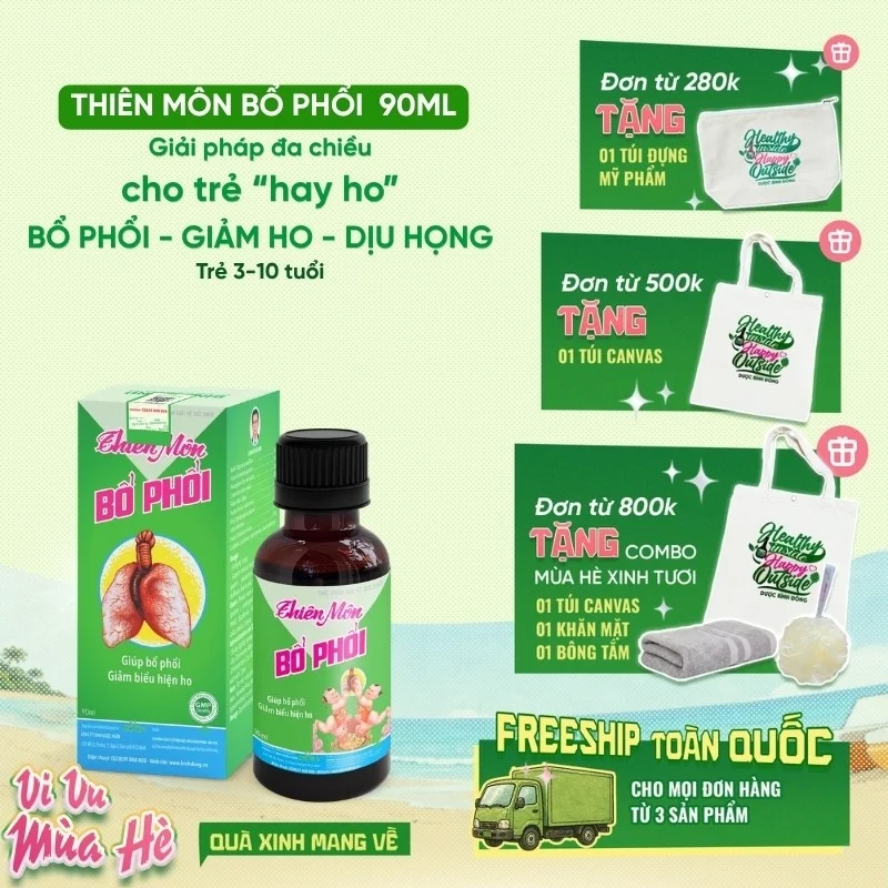 Thiên Môn Bổ Phổi – Dược Bình Đông (chai 90ml) – Trẻ em