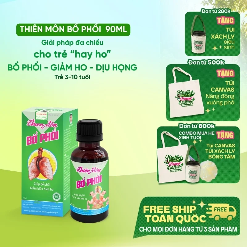 Thiên Môn Bổ Phổi – Dược Bình Đông (chai 90ml) – Trẻ em