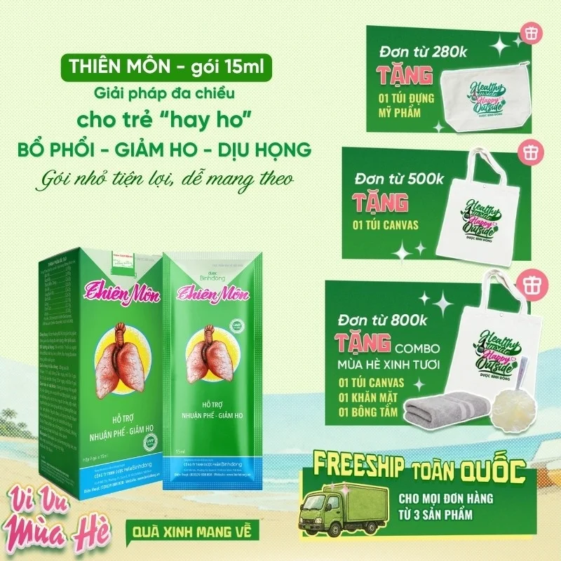 Thiên Môn – Dược Bình Đông – gói 15ml (Hộp 9 gói x 15ml/gói)