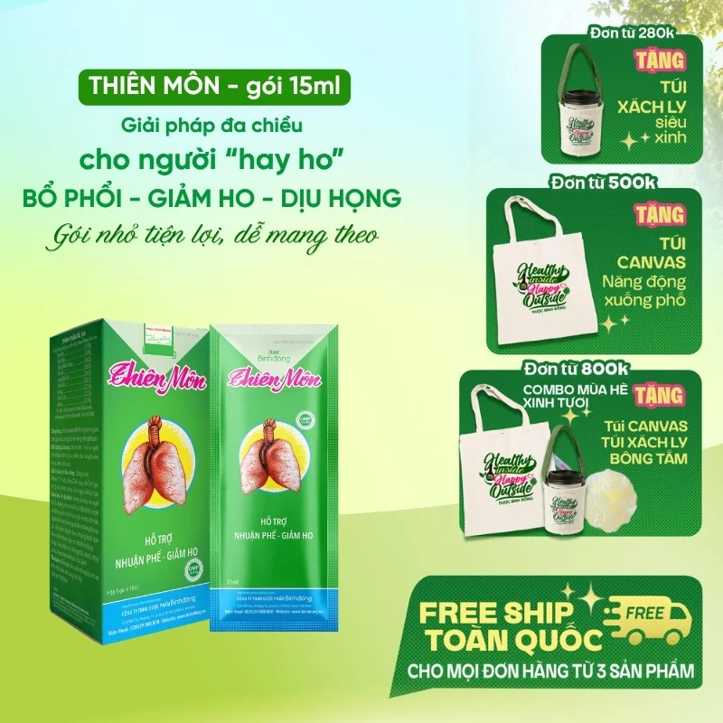Thiên Môn – Dược Bình Đông – gói 15ml (Hộp 9 gói x 15ml/gói)