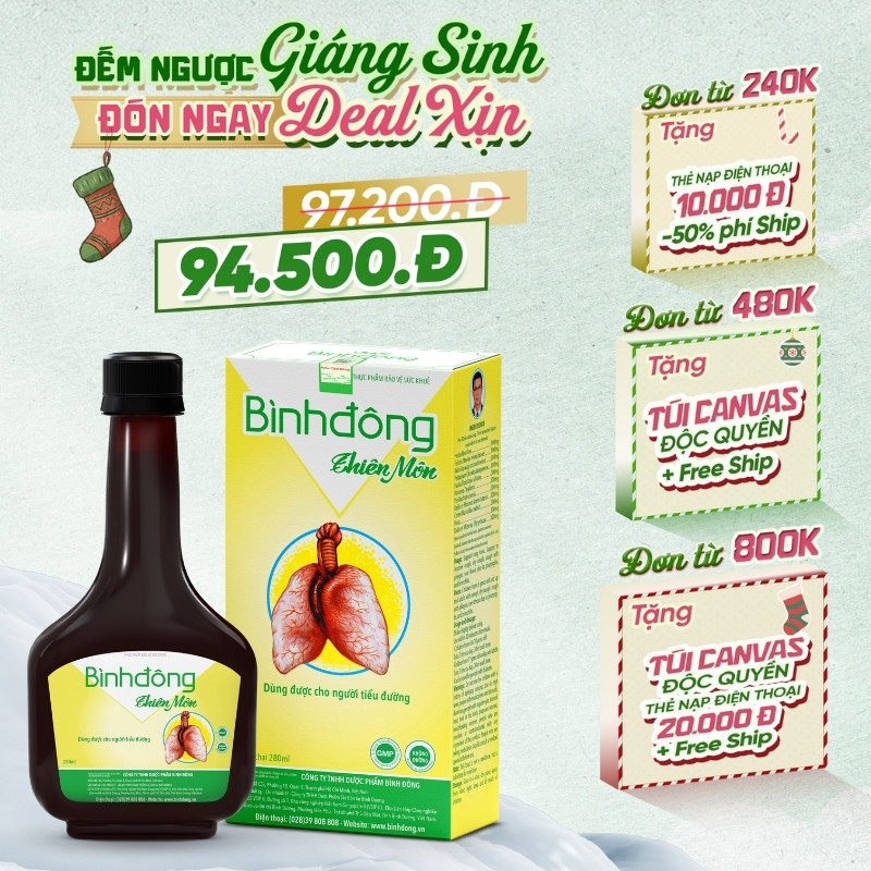 BÌNH ĐÔNG THIÊN MÔN – Dược Bình Đông (chai 280ml) – KHÔNG ĐƯỜNG