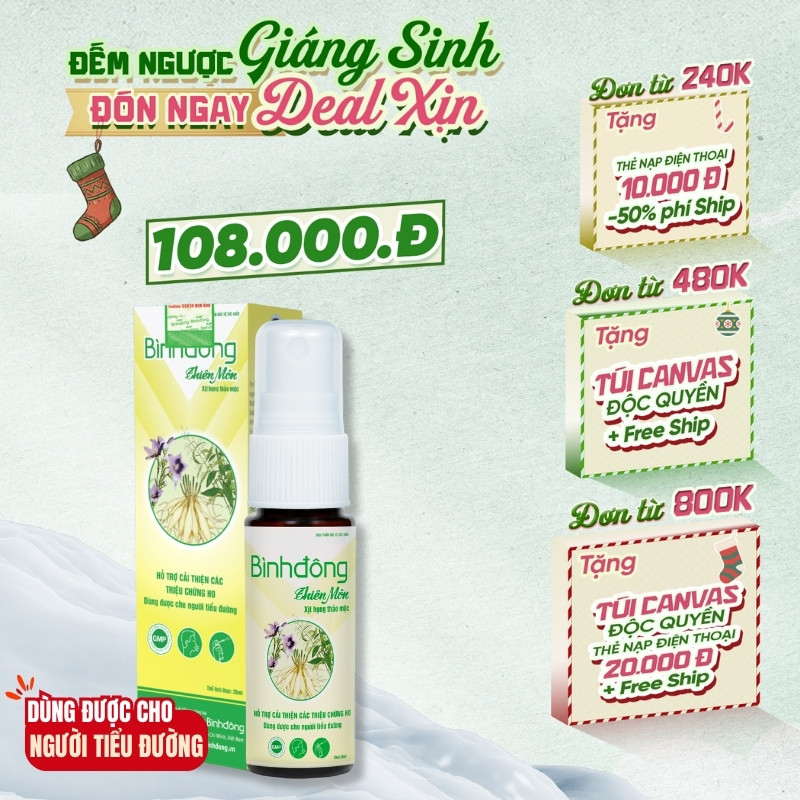 Bình Đông Thiên Môn – Xịt họng thảo mộc