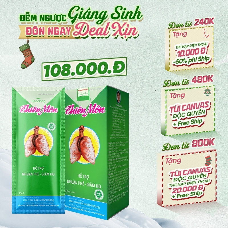 Thiên Môn – Dược Bình Đông – gói 15ml (Hộp 9 gói x 15ml/gói)